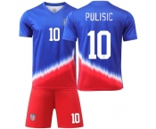 Youth American Team #10 Christian Pulisic 2024-25 Away Soccer Jersey Suit
