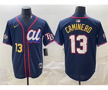Men's American League #13 Junior Caminero Navy 2025 All-Star Edition Limited Stitched Baseball Jersey