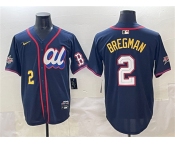 Men's American League #2 Alex Bregman Navy 2025 All-Star Edition Limited Stitched Baseball Jersey