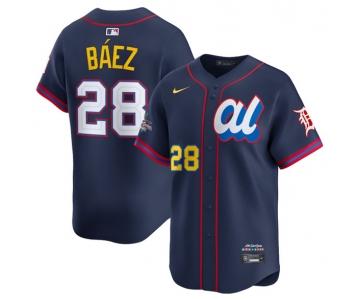 Men's American League #28 Javier Báez Navy 2025 All-Star Edition Limited Stitched Baseball Jersey
