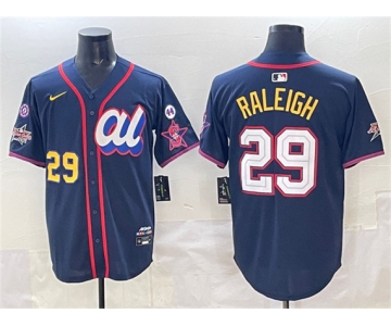 Men's American League #29 Cal Raleigh Navy 2025 All-Star Edition V3 Limited Stitched Baseball Jersey