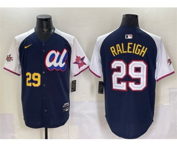 Men's American League #29 Cal Raleigh Navy Alternate 2025 All-Star Edition Limited Stitched Baseball Jersey