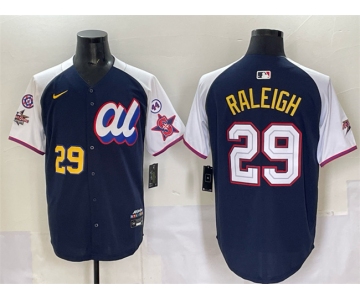 Men's American League #29 Cal Raleigh Navy Alternate 2025 All-Star With Patch Edition Limited Stitched Baseball Jersey