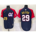 Men's American League #29 Cal Raleigh Navy Red Alternate 2025 All-Star Edition Limited Stitched Baseball Jersey