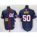 Men's American League #50 Kristofer Bubic Navy 2025 All-Star Edition Limited Stitched Baseball Jersey