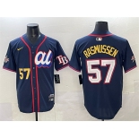 Men's American League #57 Drew Rasmussen Navy 2025 All-Star Edition Limited Stitched Baseball Jersey Men's American League #57 Drew Rasmussen Navy 2025 All-Star Edition Limited Stitched Baseball Jersey