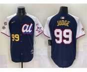 Men's American League #99 Aaron Judge Navy Alternate 2025 All-Star With Patch Edition Limited Stitched Baseball Jersey