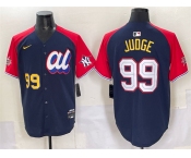 Men's American League #99 Aaron Judge Navy Red Alternate 2025 All-Star Edition Limited Stitched Baseball Jersey