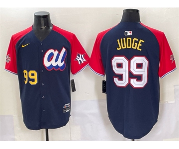 Men's American League #99 Aaron Judge Navy Red Alternate 2025 All-Star Edition Limited Stitched Baseball Jersey