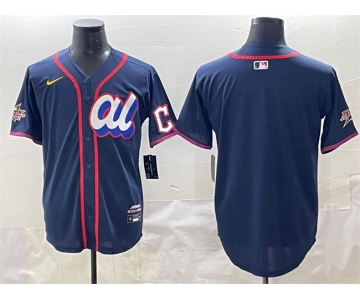 Men's American League Cleveland Guardians Blank Navy 2025 All-Star Edition Limited Stitched Baseball Jersey