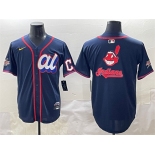 Men's American League Cleveland Guardians Team Big Logo Navy 2025 All-Star Edition Limited Stitched Baseball Jersey