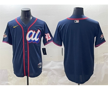 Men's American League Detroit Tigers Blank Navy 2025 All-Star Edition Limited Stitched Baseball Jersey