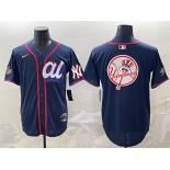 Men's American League New York Yankees Team Big Logo Navy 2025 All-Star Edition Limited Stitched Baseball Jersey