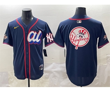 Men's American League New York Yankees Team Big Logo Navy 2025 All-Star Edition Limited Stitched Baseball Jersey