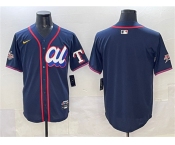 Men's American League Texas Rangers Blank Navy 2025 All-Star Edition Limited Stitched Baseball Jersey