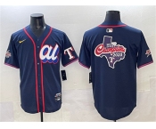 Men's American League Texas Rangers Team Big Logo Navy 2025 All-Star Edition Limited Stitched Baseball Jersey