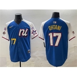 Men's National League #17 Shohei Ohtani Blue Alternate 2025 All-Star With Patch Edition Limited Stitched Baseball Jersey Men's National League #17 Shohei Ohtani Blue Alternate 2025 All-Star With Patch Edition Limited Stitched Baseball Jersey