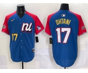 Men's National League #17 Shohei Ohtani Blue Red Alternate 2025 All-Star Edition Limited Stitched Baseball Jersey Men's National League #17 Shohei Ohtani Blue Red Alternate 2025 All-Star Edition Limited Stitched Baseball Jersey