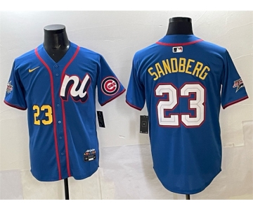 Men's National League #23 Ryne Sandberg Blue 2025 All-Star Edition Limited Stitched Baseball Jersey