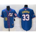 Men's National League #33 Brendan Donovan Blue 2025 All-Star Edition Limited Stitched Baseball Jersey