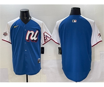 Men's National League Arizona Diamondbacks Blank Blue Alternate 2025 All-Star Edition Limited Stitched Baseball Jersey