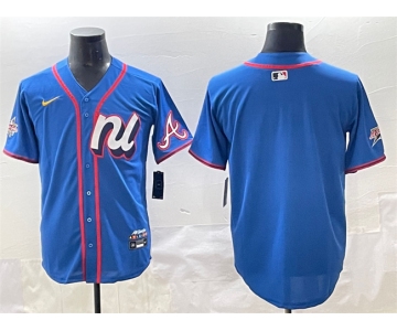 Men's National League Atlanta Braves Blank Blue 2025 All-Star Edition Limited Stitched Baseball Jersey