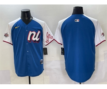 Men's National League Atlanta Braves Blank Blue Alternate 2025 All-Star Edition Limited Stitched Baseball Jersey