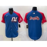 Men's National League Atlanta Braves Team Big Logo Blue Red Alternate 2025 All-Star Edition Limited Stitched Baseball Jersey Men's National League Atlanta Braves Team Big Logo Blue Red Alternate 2025 All-Star Edition Limited Stitched Baseball Jersey