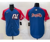 Men's National League Atlanta Braves Team Big Logo Blue Red Alternate 2025 All-Star Edition Limited Stitched Baseball Jersey Men's National League Atlanta Braves Team Big Logo Blue Red Alternate 2025 All-Star Edition Limited Stitched Baseball Jersey