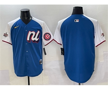 Men's National League Chicago Cubs Blank Blue Alternate 2025 All-Star Edition Limited Stitched Baseball Jersey