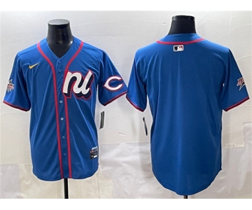 Men's National League Cincinnati Reds Blank Blue 2025 All-Star Edition Limited Stitched Baseball Jersey