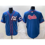 Men's National League Cincinnati Reds Team Big Logo Blue 2025 All-Star Edition Limited Stitched Baseball Jersey