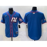 Men's National League Colorado Rockies Blank Blue 2025 All-Star Edition Limited Stitched Baseball Jersey