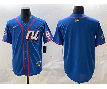 Men's National League New York Mets Blank Blue 2025 All-Star Edition Limited Stitched Baseball Jersey