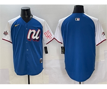 Men's National League New York Mets Blank Blue Alternate 2025 All-Star Edition Limited Stitched Baseball Jersey