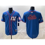 Men's National League New York Mets Team Big Logo Blue 2025 All-Star Edition Limited Stitched Baseball Jersey