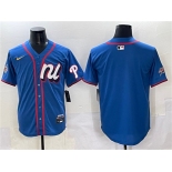 Men's National League Philadelphia Phillies Blank Blue 2025 All-Star Edition Limited Stitched Baseball Jersey