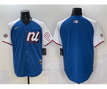 Men's National League Pittsburgh Pirates Blank Blue Alternate 2025 All-Star Edition Limited Stitched Baseball Jersey