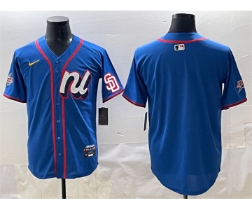 Men's National League San Diego Padres Blank Blue 2025 All-Star Edition Limited Stitched Baseball Jersey