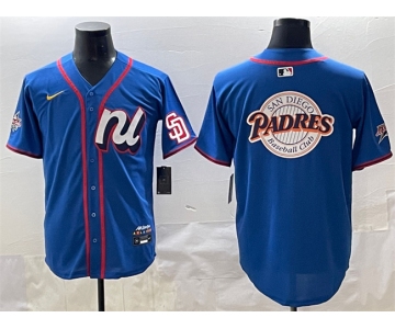 Men's National League San Diego Padres Team Big Logo Blue 2025 All-Star Edition Limited Stitched Baseball Jersey