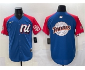 Men's National League San Diego Padres Team Big Logo Blue Red Alternate 2025 All-Star Edition Limited Stitched Baseball Jersey Men's National League San Diego Padres Team Big Logo Blue Red Alternate 2025 All-Star Edition Limited Stitched Baseball Jersey