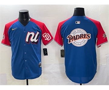 Men's National League San Diego Padres Team Big Logo Blue Red Alternate 2025 All-Star Edition Limited Stitched Baseball Jersey