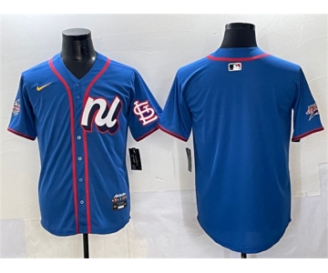 Men's National League St. Louis Cardinals Blank Blue 2025 All-Star Edition Limited Stitched Baseball Jersey