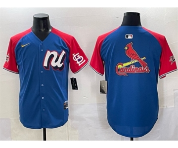 Men's National League St. Louis Cardinals Team Big Logo Blue Red Alternate 2025 All-Star Edition Limited Stitched Baseball Jersey