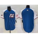 Men's National League Washington Nationals Blank Blue Alternate 2025 All-Star Edition Limited Stitched Baseball Jersey Men's National League Washington Nationals Blank Blue Alternate 2025 All-Star Edition Limited Stitched Baseball Jersey