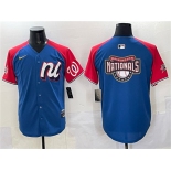 Men's National League Washington Nationals Team Big Logo Blue Red Alternate 2025 All-Star Edition Limited Stitched Baseball Jersey Men's National League Washington Nationals Team Big Logo Blue Red Alternate 2025 All-Star Edition Limited Stitched Baseball Jersey
