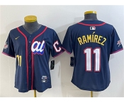 Women's American League #11 José Ramírez Navy 2025 All-Star Edition Limited Stitched Baseball Jersey Women's American League #11 José Ramírez Navy 2025 All-Star Edition Limited Stitched Baseball Jersey