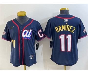 Women's American League #11 José Ramírez Navy 2025 All-Star Edition Limited Stitched Baseball Jersey