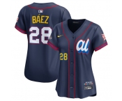 Women's American League #28 Javier Báez Navy 2025 All-Star Edition Limited Stitched Baseball Jersey