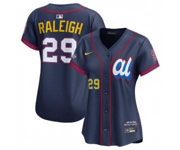 Women's American League #29 Cal Raleigh Navy 2025 All-Star Edition Limited Stitched Baseball Jersey